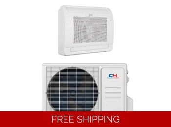C&H 9K-Btu Console 26 SEER2 Mini Split Heat Pump (-13°F) Wifi, E-Star: 16.2 EER/13.9 HSPF (R454B)